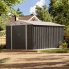 Patiowell 8x12 Metal Storage Shed, Gray